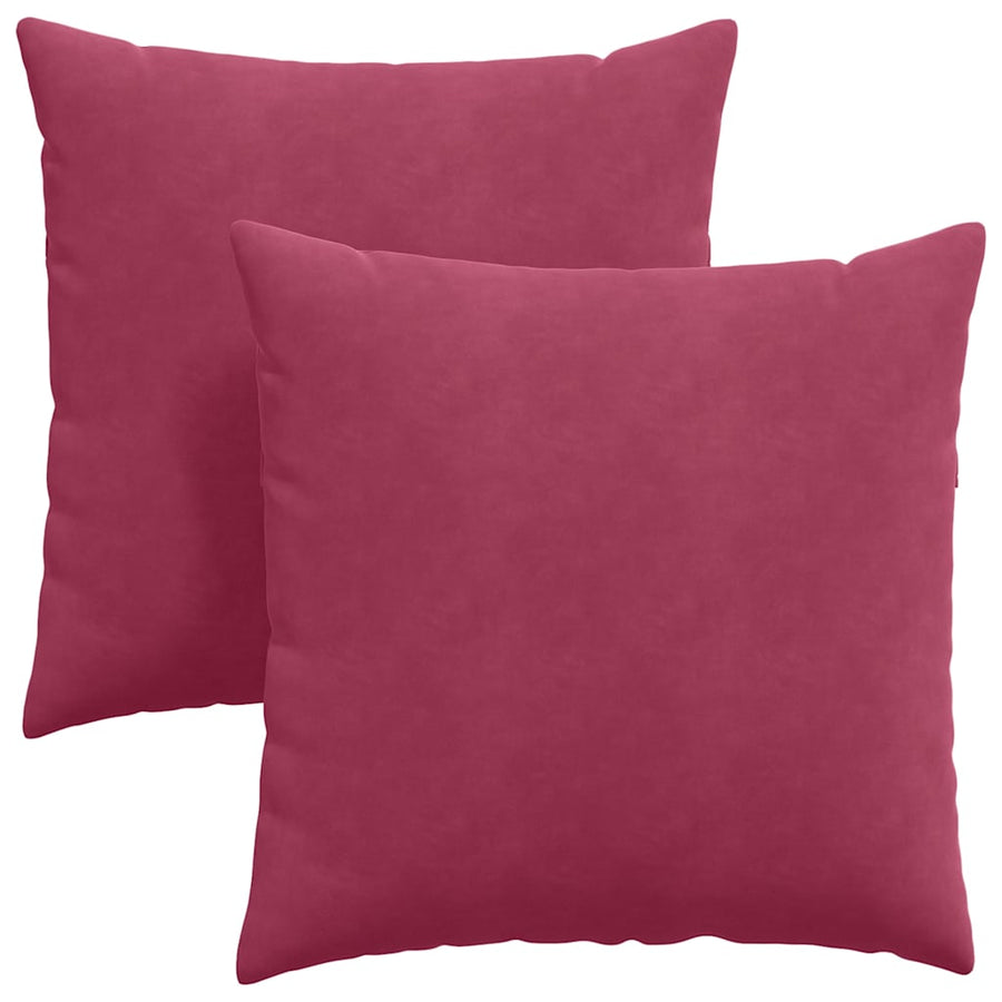 Sofa Kussens 2 pcs Wijnrood 80 x 80 cm Katoen Stof