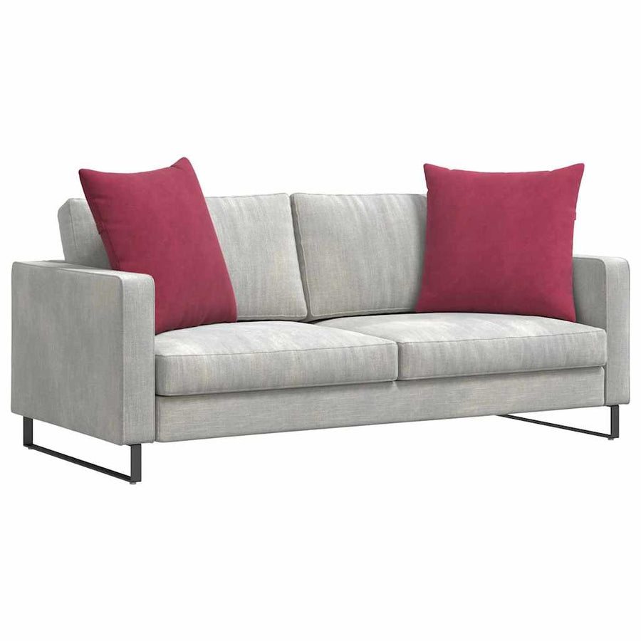 Sofa Kussens 2 pcs Wijnrood 80 x 80 cm Katoen Stof
