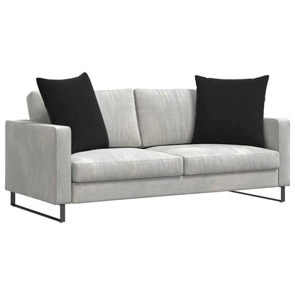 Sofa Kussens 2 pcs Zwart 80 x 80 cm Katoen Stof