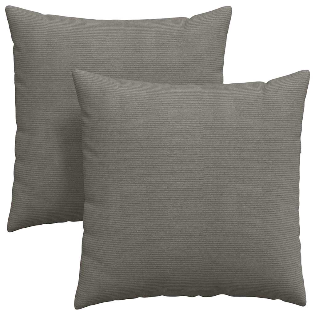 Sofa Kussens 2 pcs Lichtgrijs 80 x 80 cm Katoen Stof