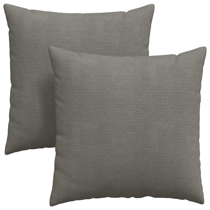 Sofa Kussens 2 pcs Lichtgrijs 80 x 80 cm Katoen Stof
