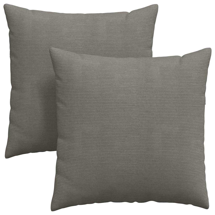 Sofa Kussens 2 pcs Lichtgrijs 80 x 80 cm Katoen Stof