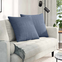 Sofa Kussens 2 pcs Blauw 80 x 80 cm Katoen Stof