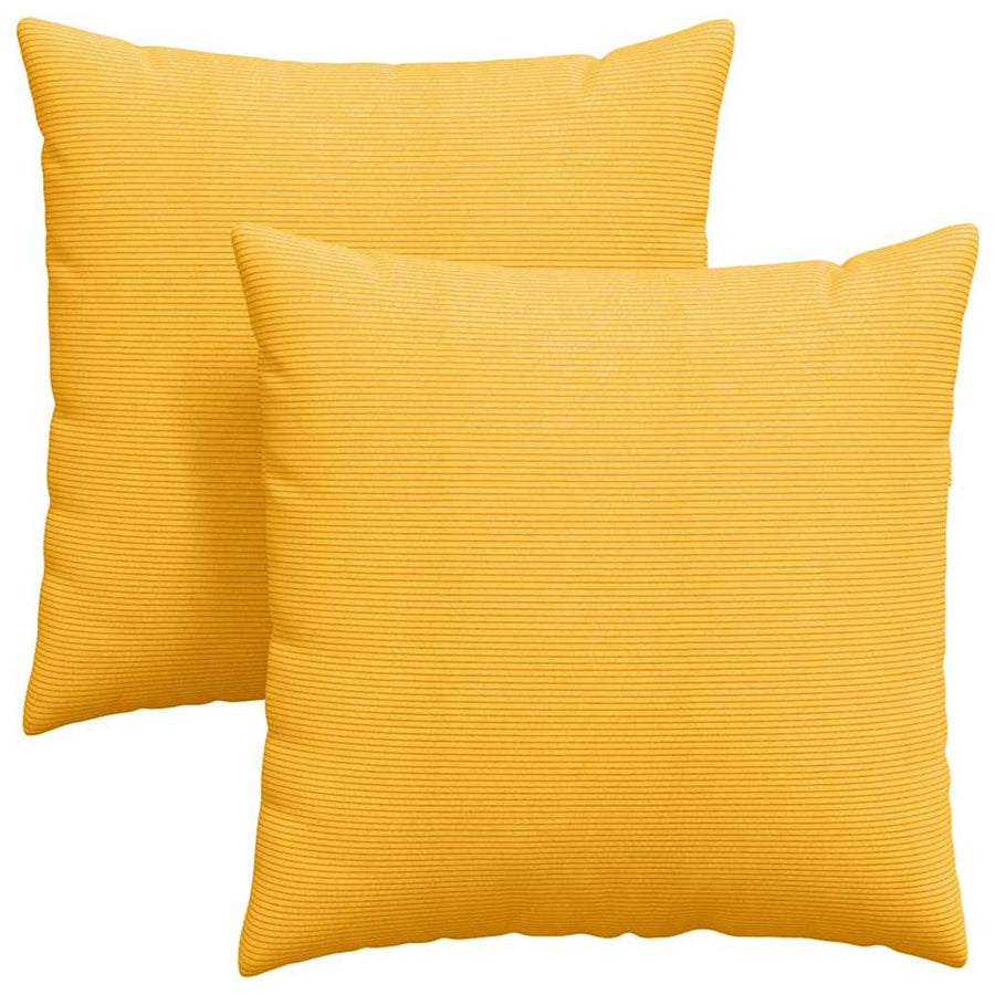 Sofa Kussens 2 pcs Lichtgeel 80 x 80 cm Katoen Stof