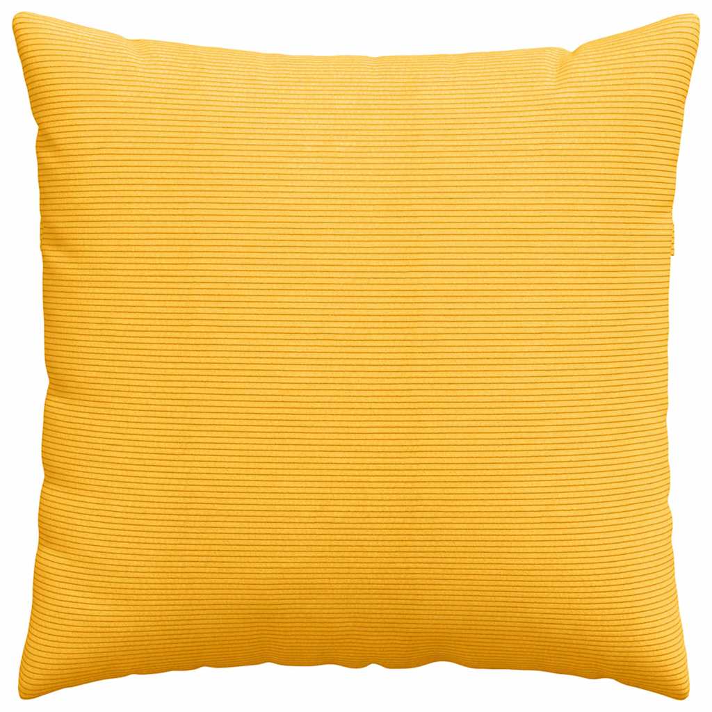 Sofa Kussens 2 pcs Lichtgeel 80 x 80 cm Katoen Stof