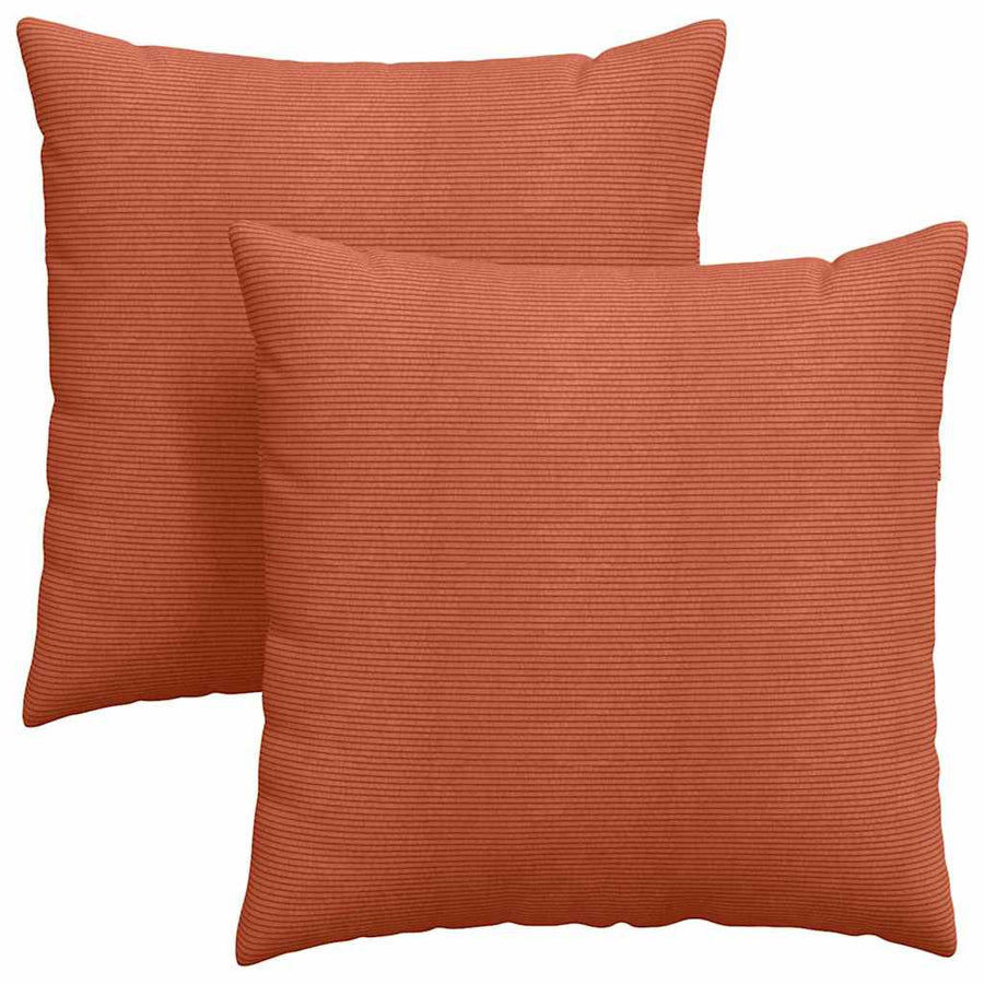 Sofa Kussens 2 pcs Rood-oranje 80 x 80 cm Katoen Stof