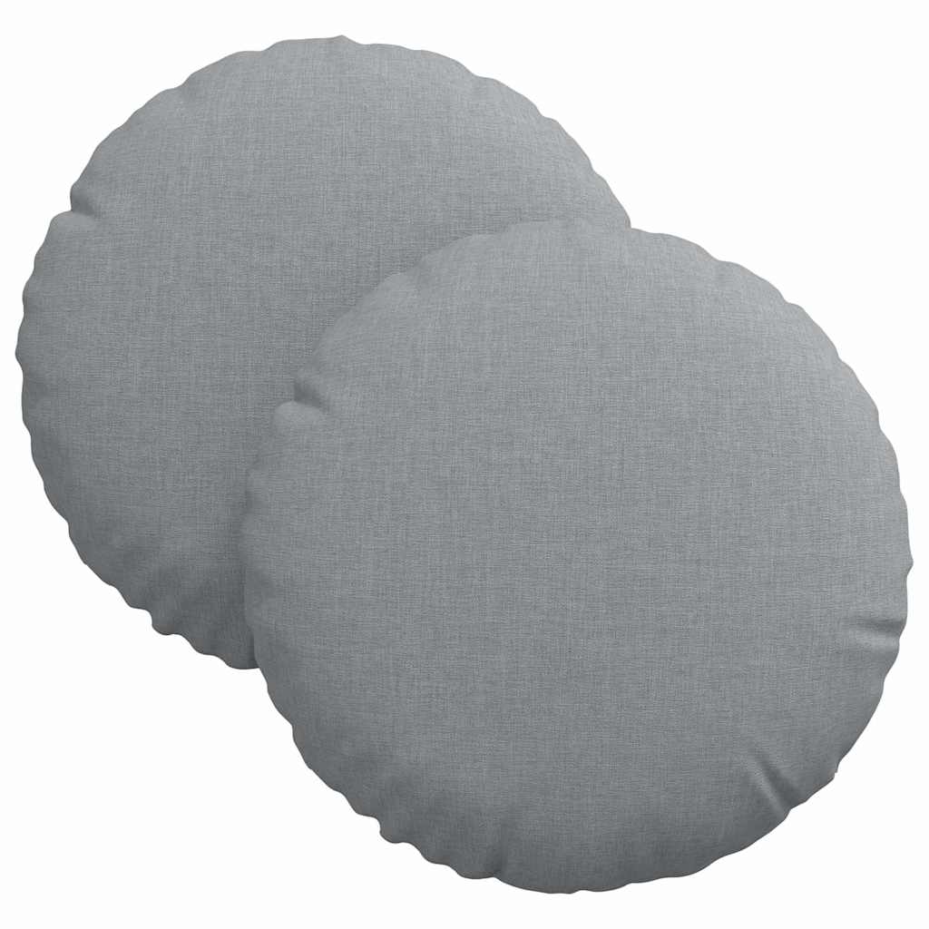 Zitkussens 2 pcs Lichtgrijs Ø30 x 13 cm Stof