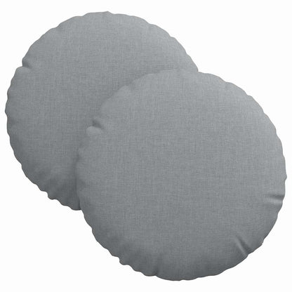 Zitkussens 2 pcs Lichtgrijs Ø30 x 13 cm Stof