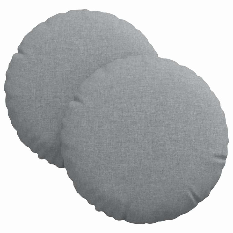 Zitkussens 2 pcs Lichtgrijs Ø30 x 13 cm Stof