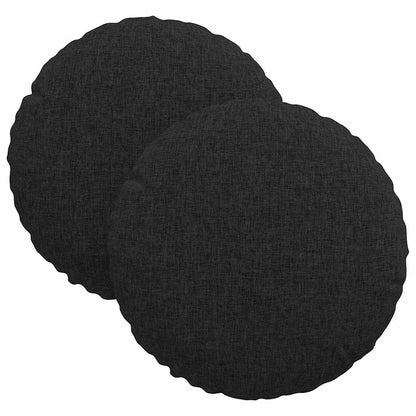 Zitkussens 2 pcs Zwart Ø30 x 13 cm Stof