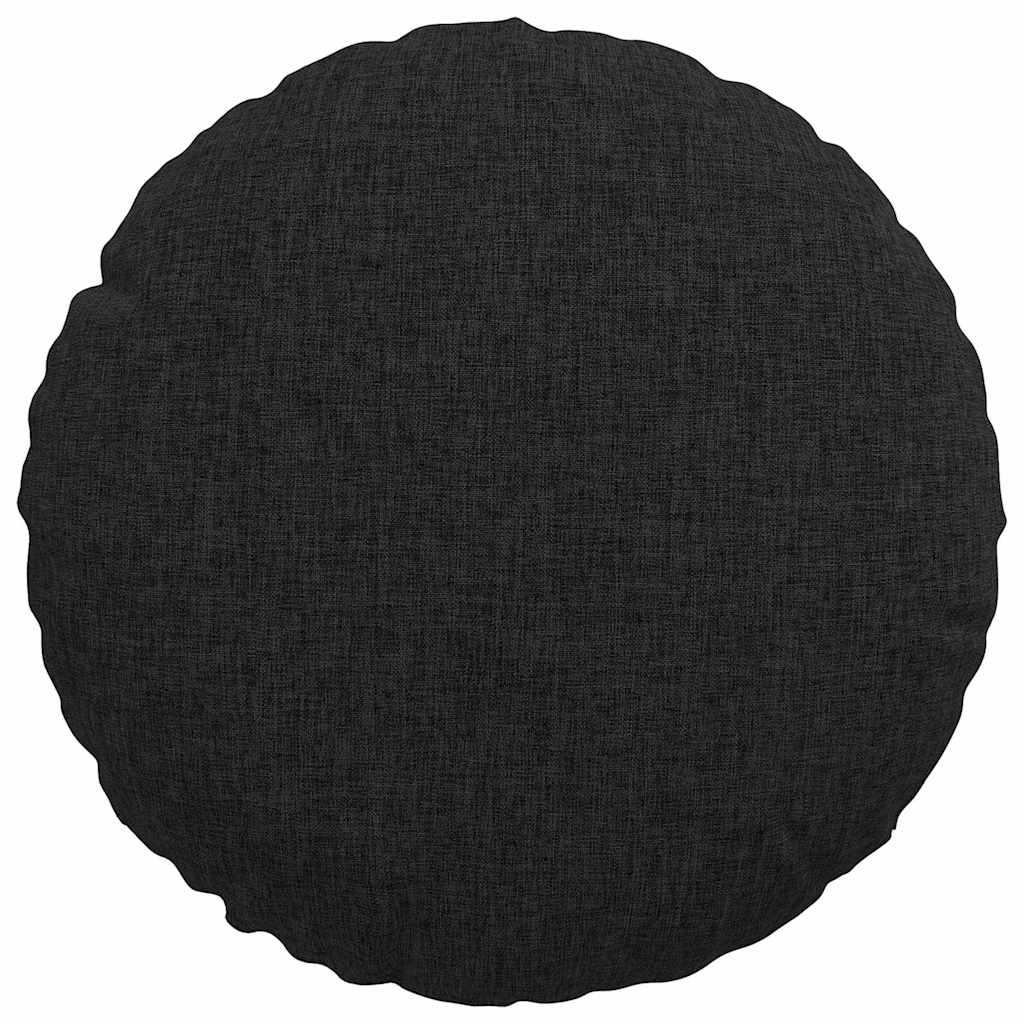 Zitkussens 2 pcs Zwart Ø30 x 13 cm Stof