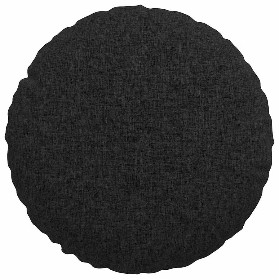 Zitkussens 2 pcs Zwart Ø30 x 13 cm Stof