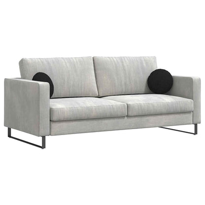 Zitkussens 2 pcs Zwart Ø30 x 13 cm Stof