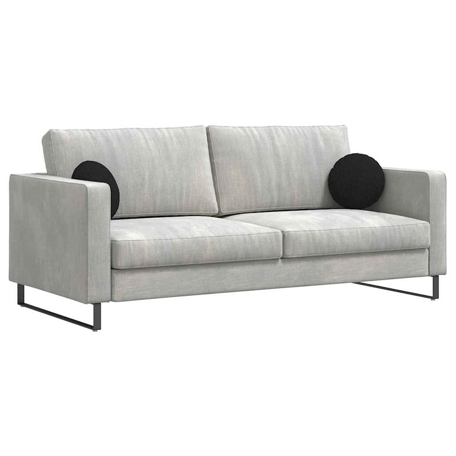 Zitkussens 2 pcs Zwart Ø30 x 13 cm Stof