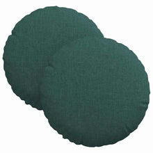Zitkussens 2 pcs Donkergroen Ø30 x 13 cm Stof