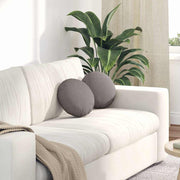 Zitkussens rond Ø30x13 cm taupe 2 stuks