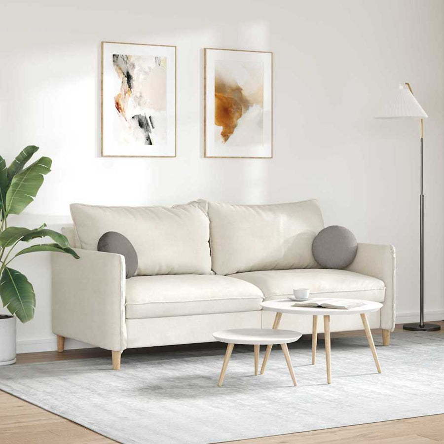 Zitkussens 2 pcs Taupe Ø30 x 13 cm Stof