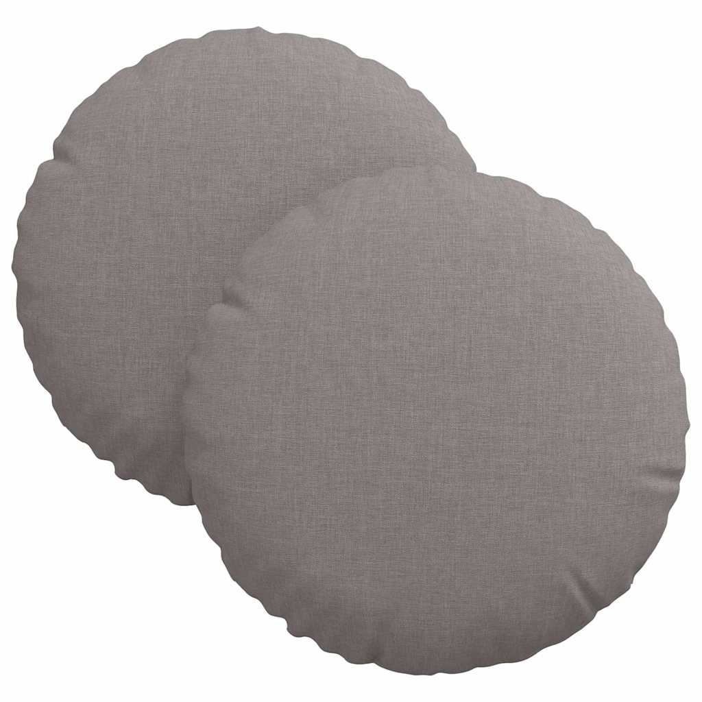 Zitkussens 2 pcs Taupe Ø30 x 13 cm Stof