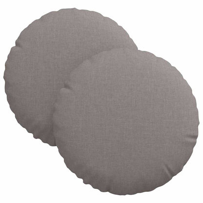 Zitkussens 2 pcs Taupe Ø30 x 13 cm Stof