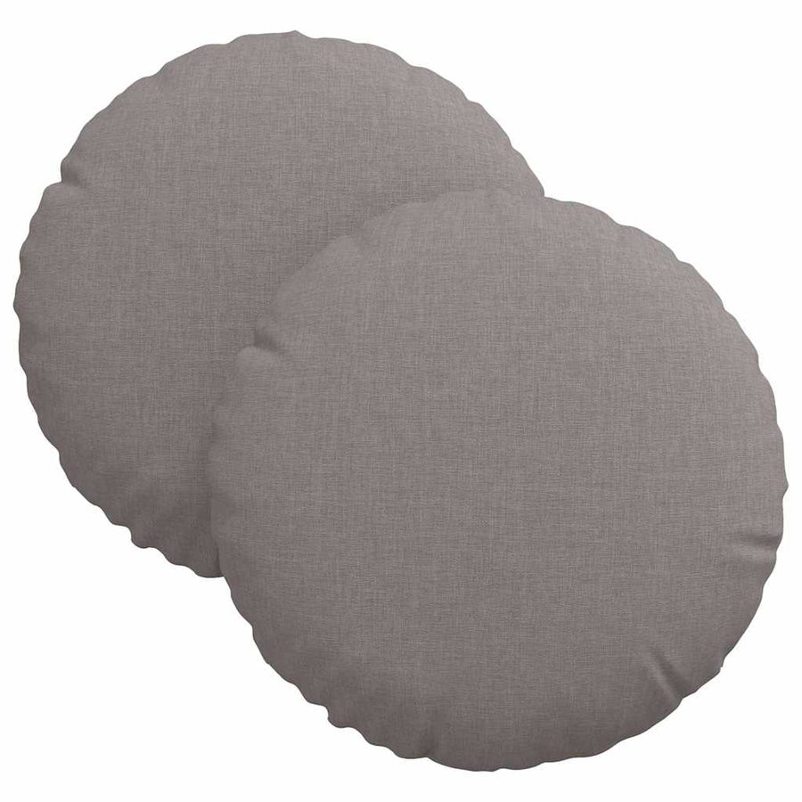 Zitkussens 2 pcs Taupe Ø30 x 13 cm Stof
