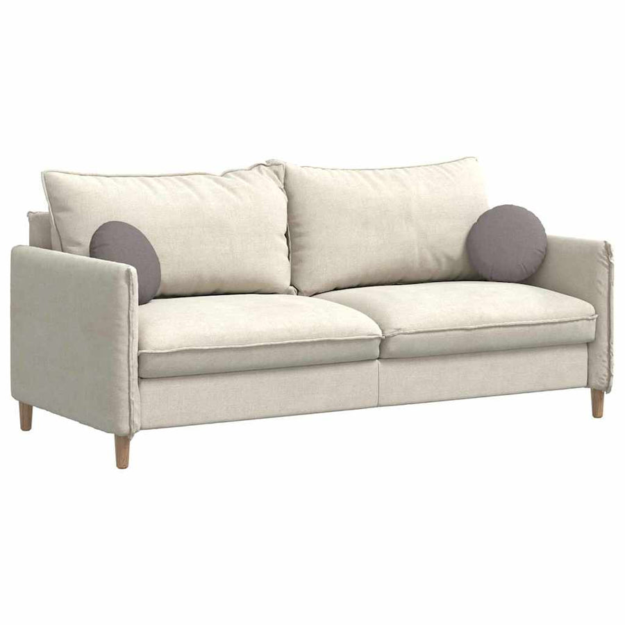 Zitkussens 2 pcs Taupe Ø30 x 13 cm Stof