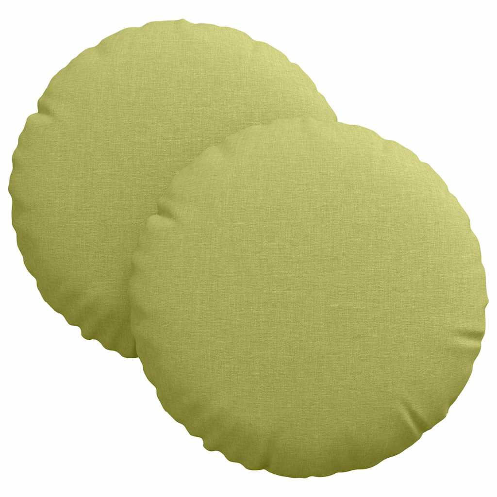 Zitkussens 2 pcs Lichtgroen Ø30 x 13 cm Stof