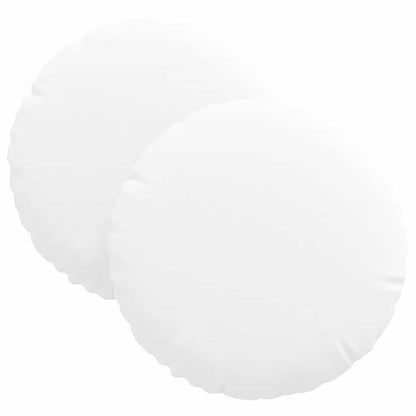 Zitkussens 2 pcs Wit Ø30 x 13 cm Stof