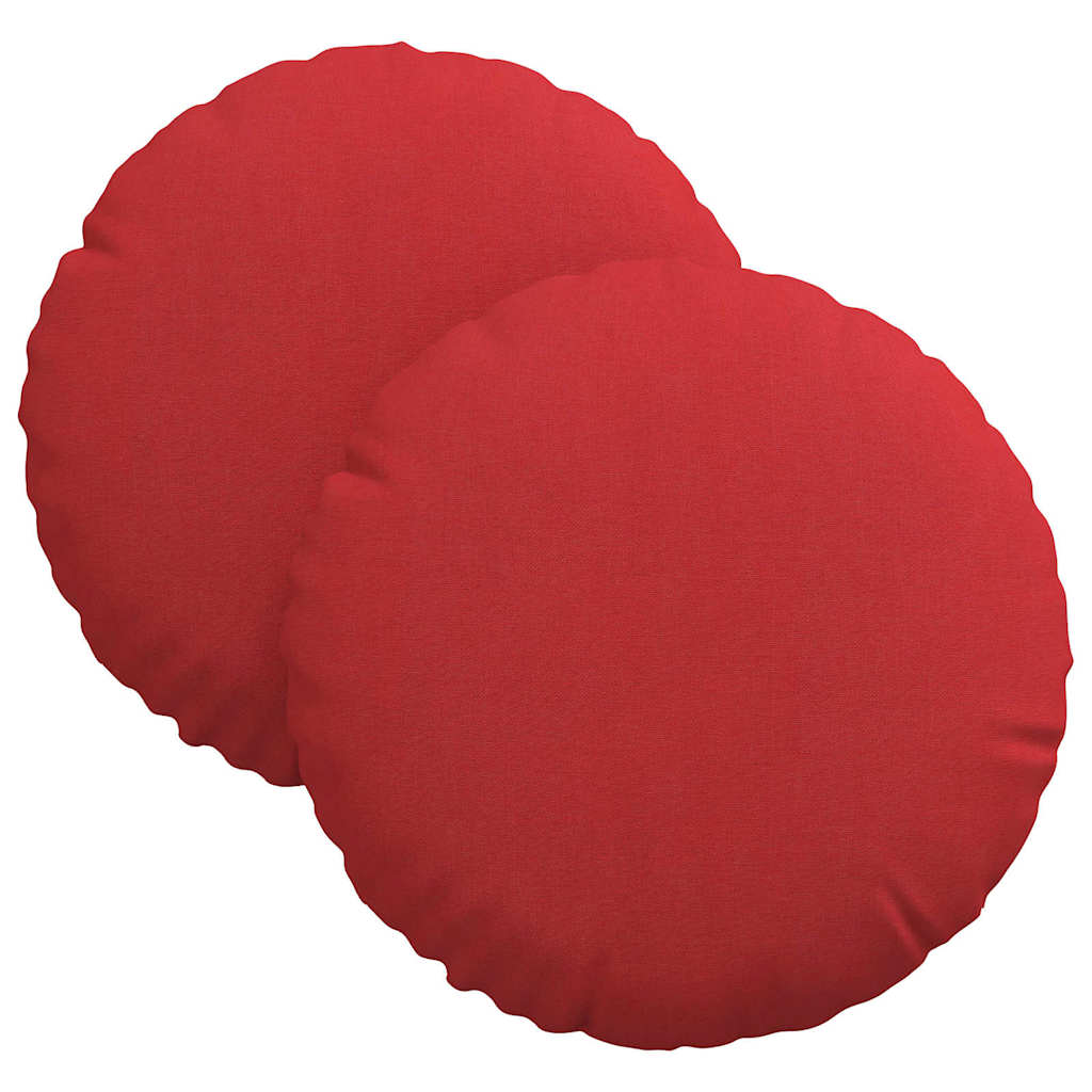 Zitkussens 2 pcs Rood Ø30 x 13 cm Stof