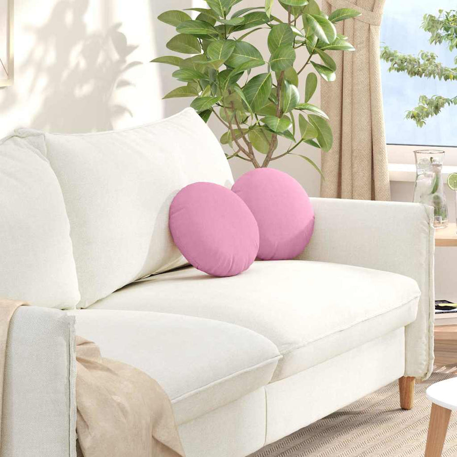 Zitkussens 2 pcs Roze Ø30 x 13 cm Stof