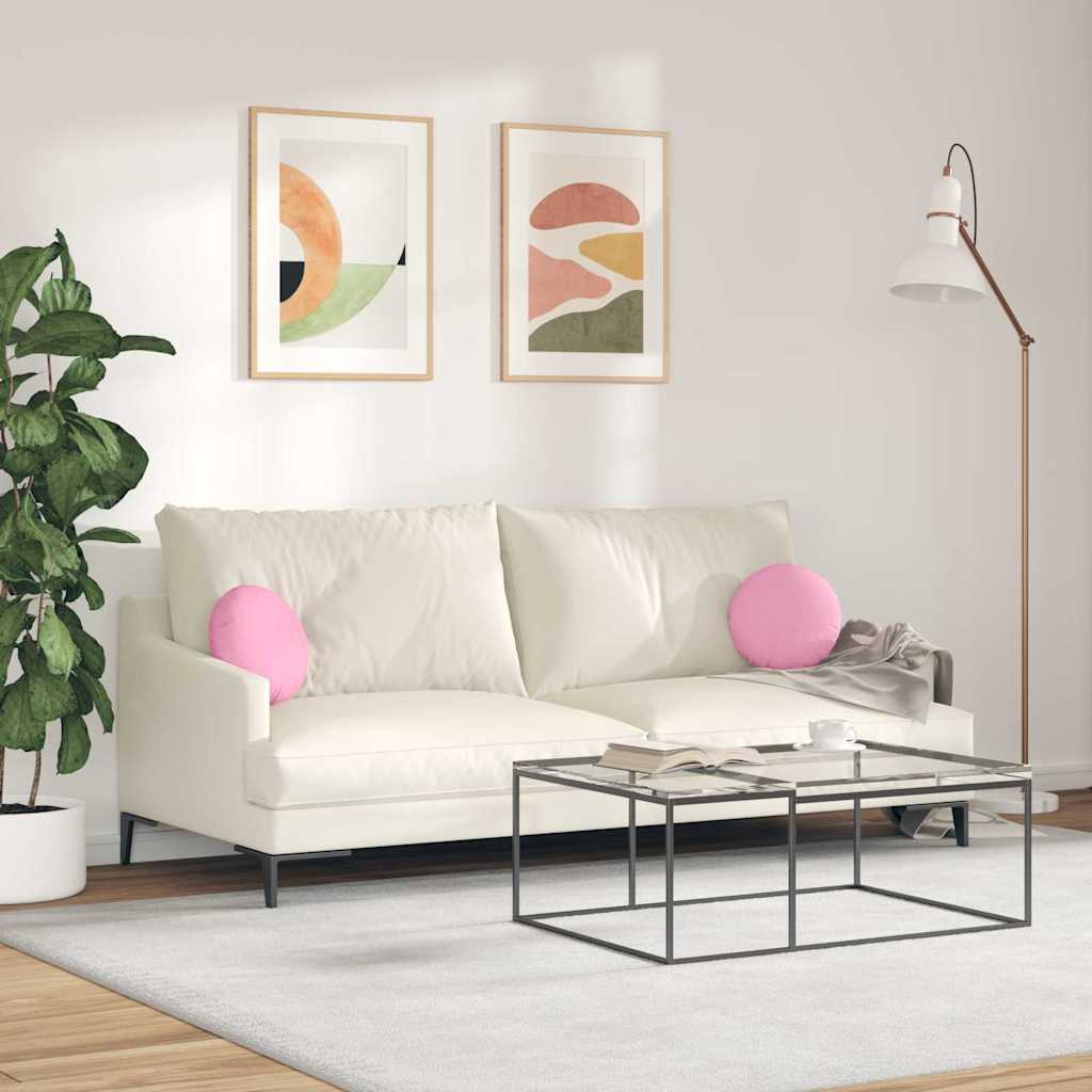 Zitkussens 2 pcs Roze Ø30 x 13 cm Stof