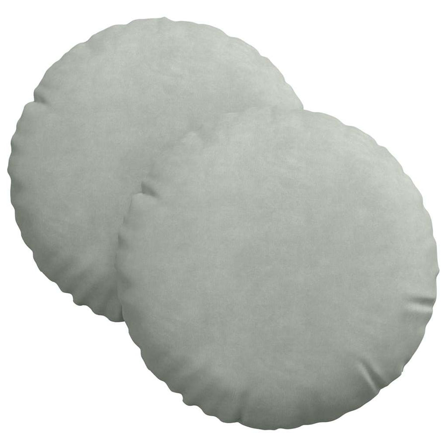 Zitkussens 2 pcs Lichtgrijs Ø 40 x 13 cm Fluweel