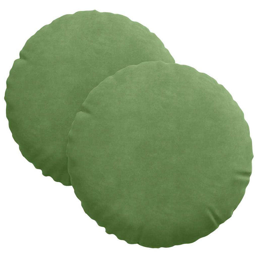 Zitkussens 2 pcs Lichtgroen Ø 40 x 13 cm Fluweel