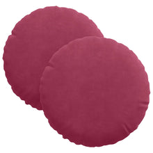 Zitkussens 2 pcs Wijnrood Ø 40 x 13 cm Fluweel