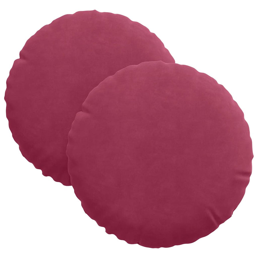 Zitkussens 2 pcs Wijnrood Ø 40 x 13 cm Fluweel