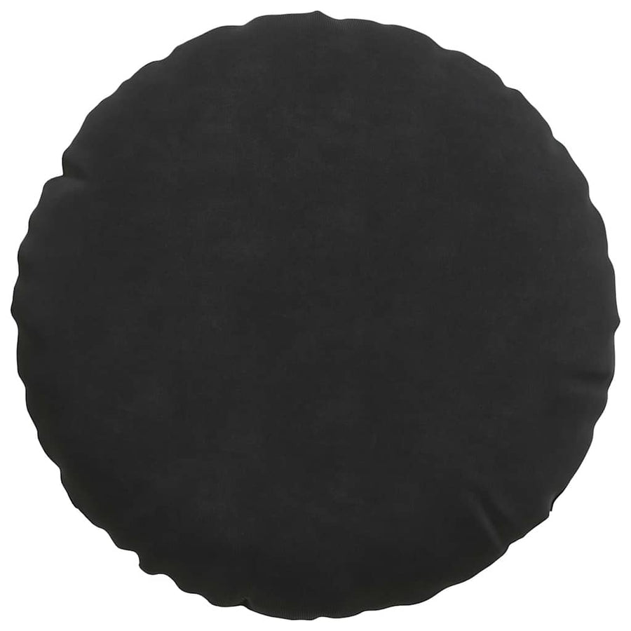 Zitkussens 2 pcs Zwart Ø 40 x 13 cm Fluweel