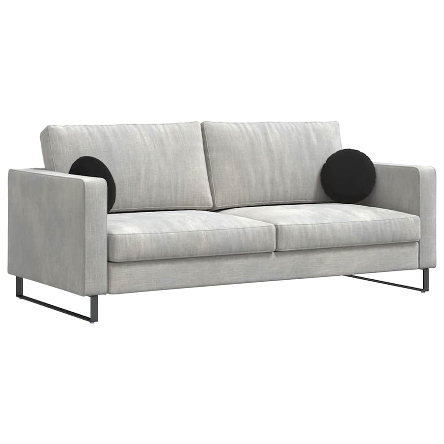 Zitkussens 2 pcs Zwart Ø 40 x 13 cm Fluweel