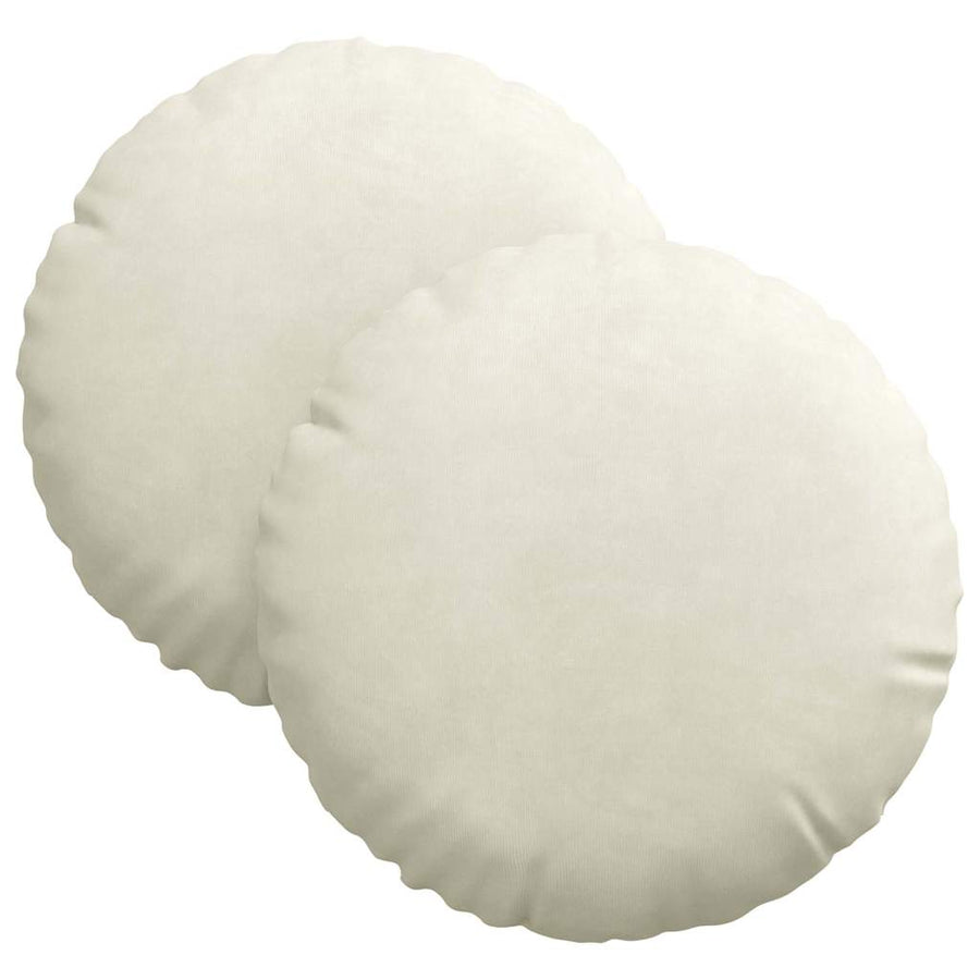 Zitkussens 2 pcs Crème Ø 40 x 13 cm Fluweel