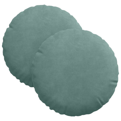 Zitkussens 2 pcs Zeegroen Ø 40 x 13 cm Fluweel