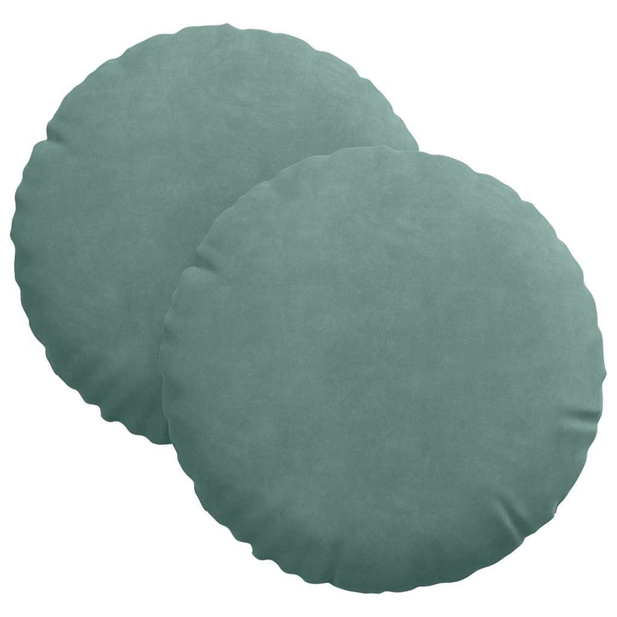 Zitkussens 2 pcs Zeegroen Ø 40 x 13 cm Fluweel
