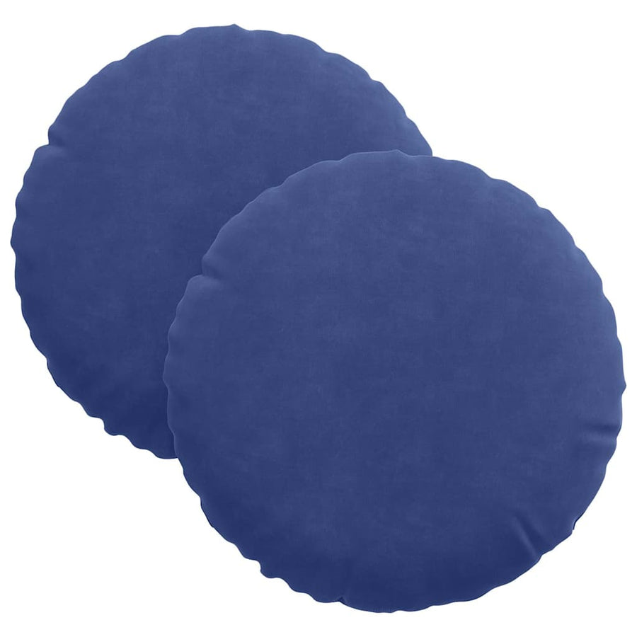 Zitkussens 2 pcs Politieblauw Ø 40 x 13 cm Fluweel