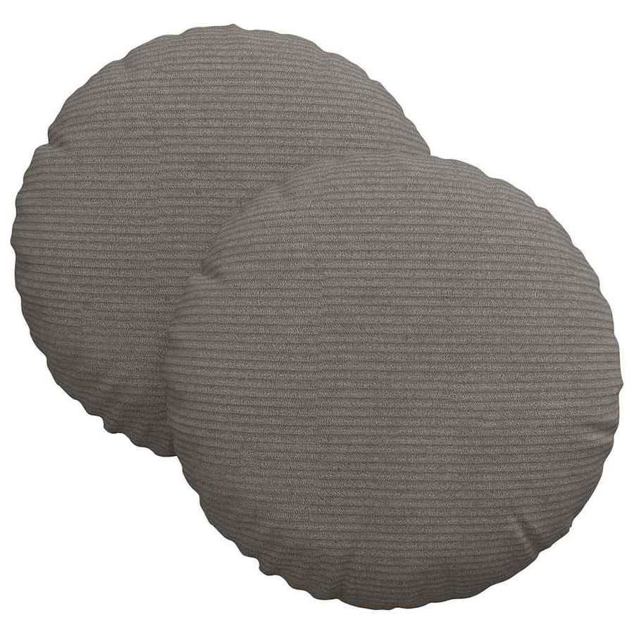 Zitkussens 2 pcs Lichtgrijs Ø 30 cm Katoen Stof