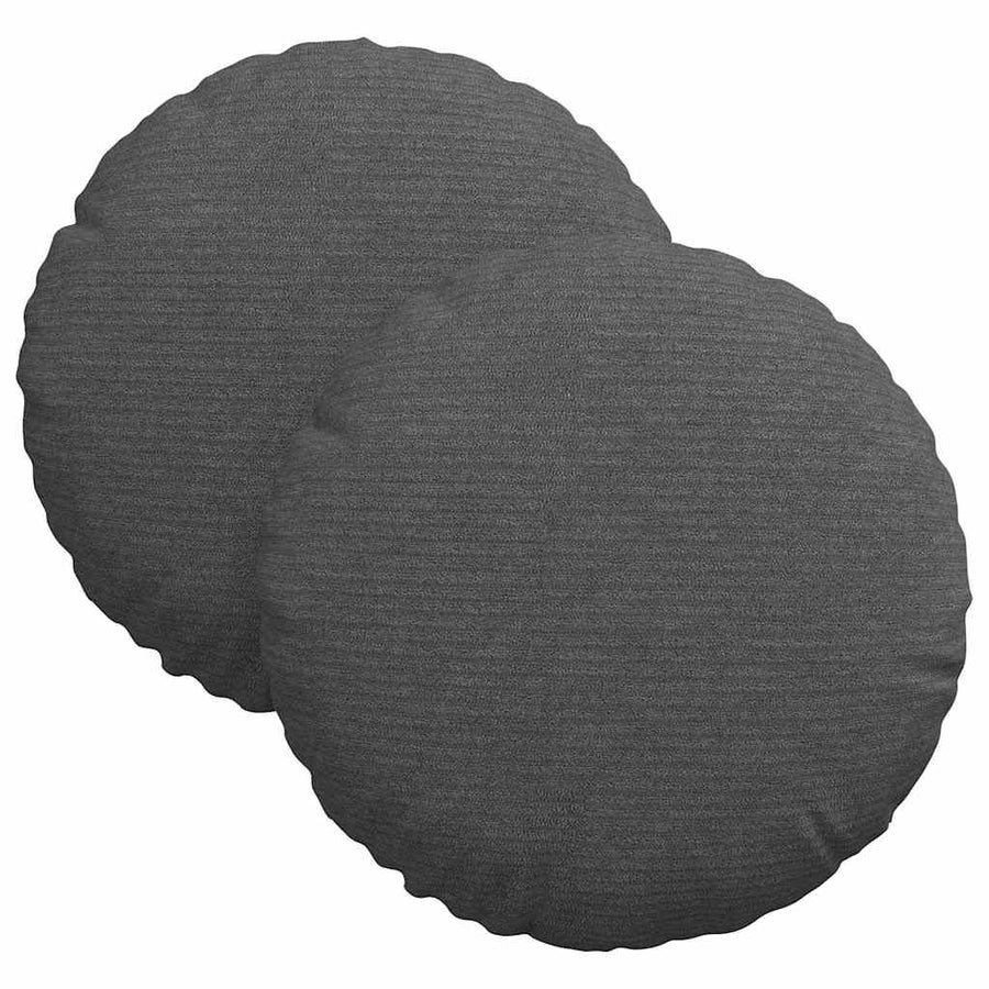 Zitkussens 2 pcs Donkergrijs Ø 30 cm Katoen Stof