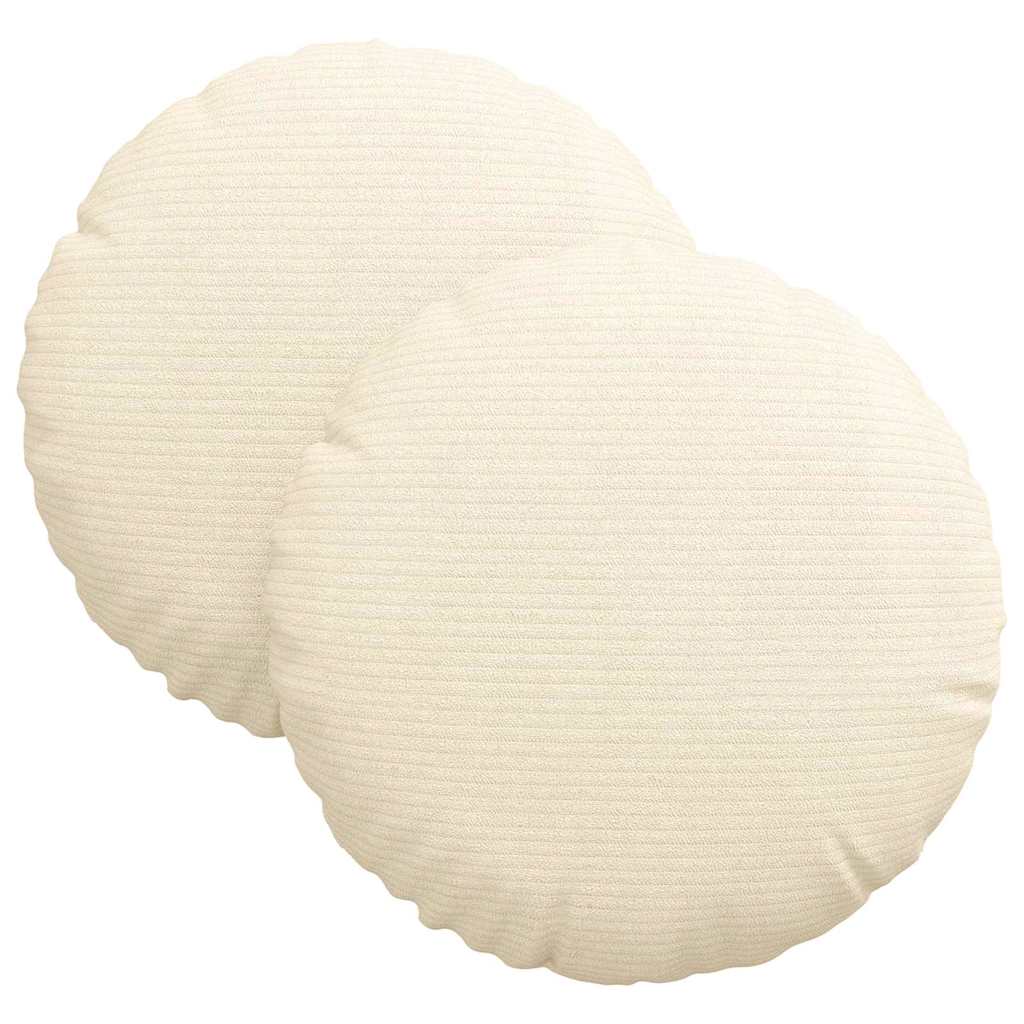 Zitkussens 2 pcs Crème Ø 30 cm Katoen Stof