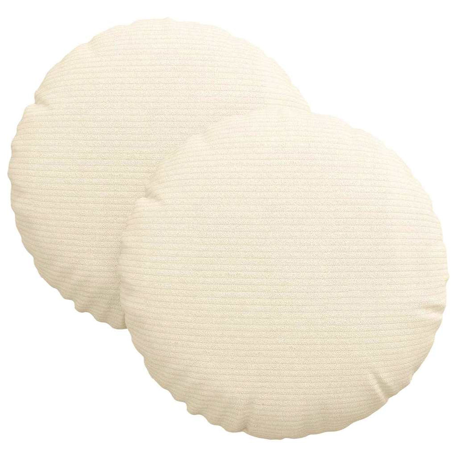 Zitkussens 2 pcs Crème Ø 30 cm Katoen Stof