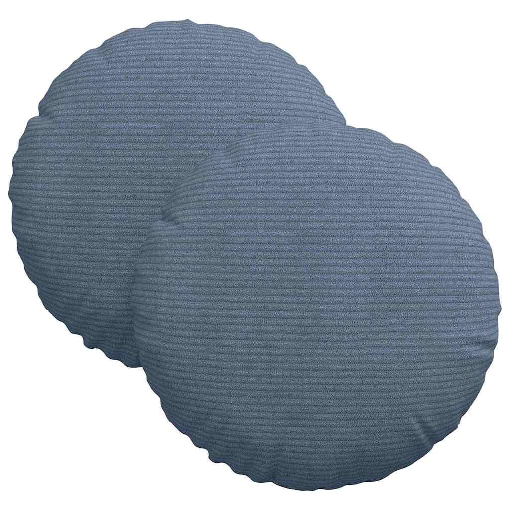 Zitkussens 2 pcs Blauw Ø 30 cm Katoen Stof