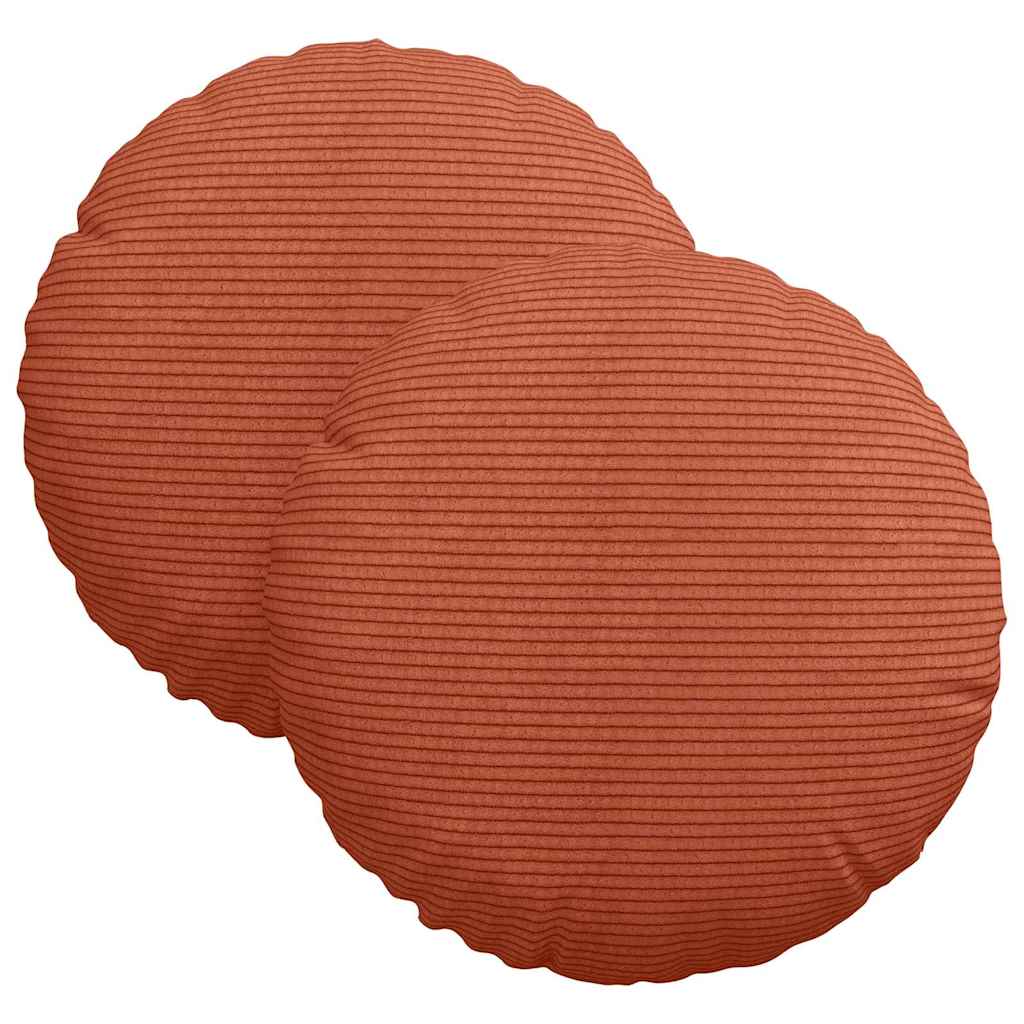 Zitkussens 2 pcs Rood-oranje Ø 30 cm Katoen Stof