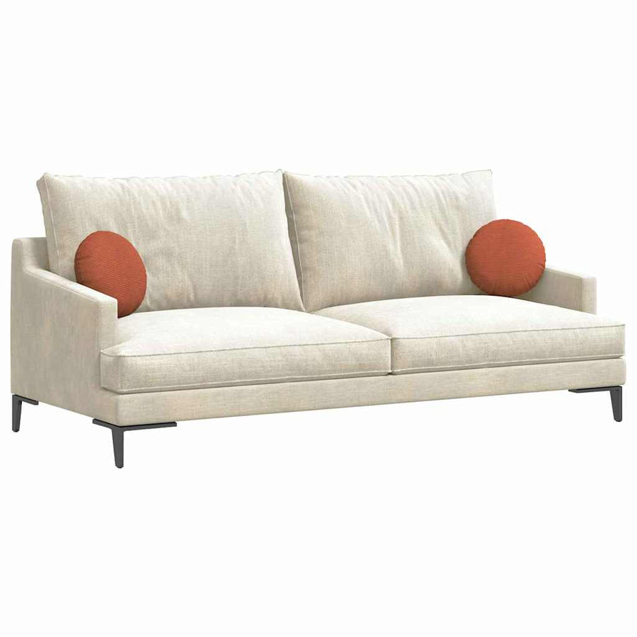 Zitkussens 2 pcs Rood-oranje Ø 30 cm Katoen Stof
