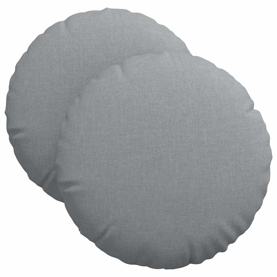 Zitkussens 2 pcs Lichtgrijs Ø40 x 13 cm Stof