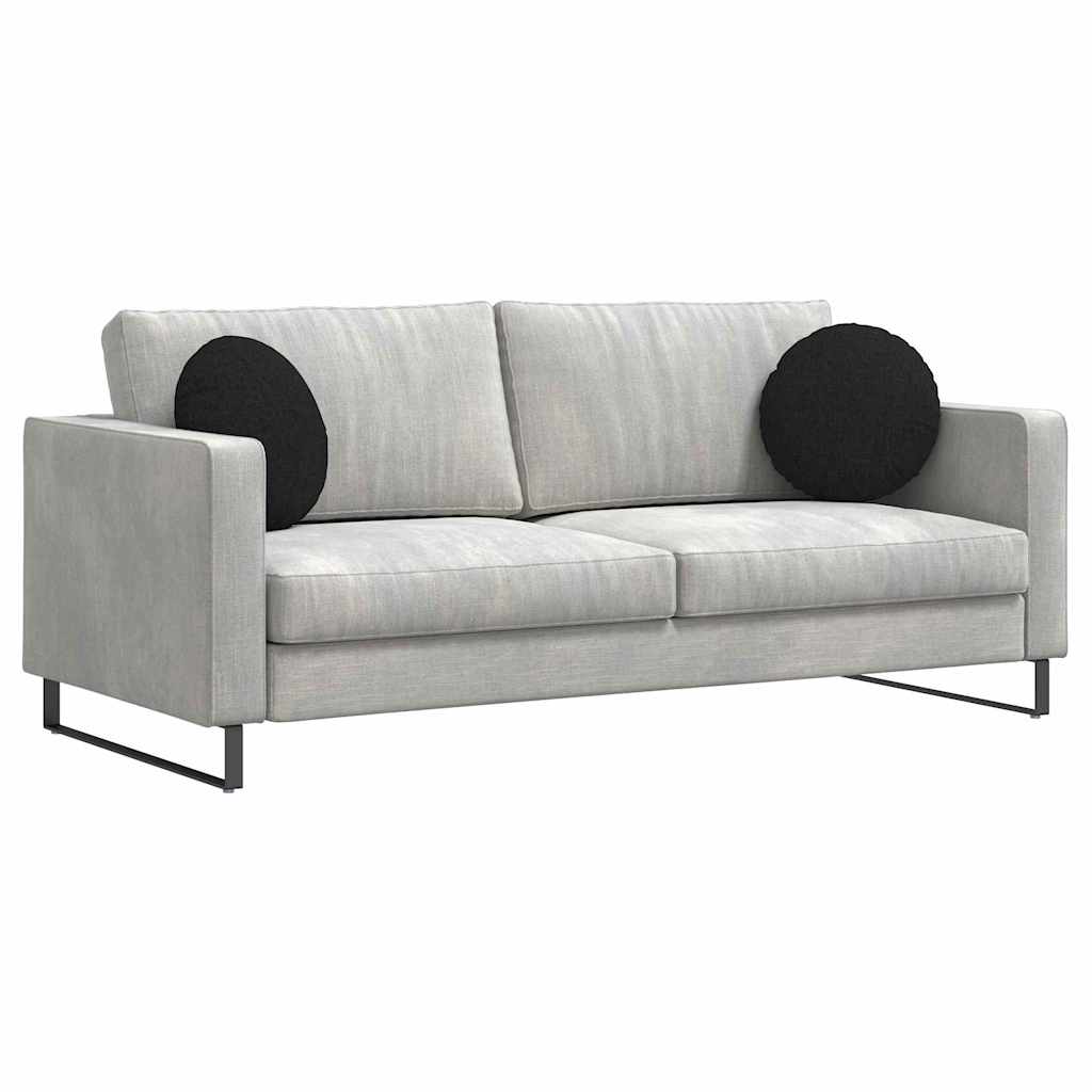Zitkussens 2 pcs Zwart Ø40 x 13 cm Stof