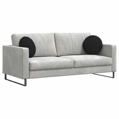 Zitkussens 2 pcs Zwart Ø40 x 13 cm Stof